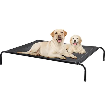 Lynpet Custom Elevated Outdoor Dog Pet Bed with Metal Frame Detachable Raised Dog Cot with Non-Slip Feet