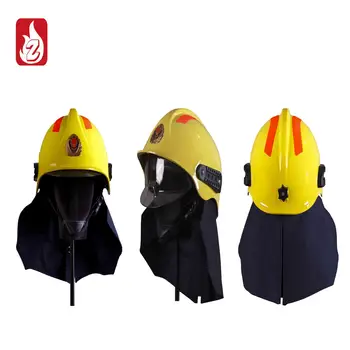 Fireman Safety Firefighting Helmets With Lamp Using In Fire Rescue ...