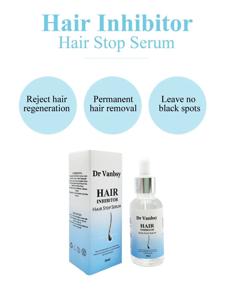 Private Label Natural Hair Growth Inhibitor Permanent Remove Hair Spray