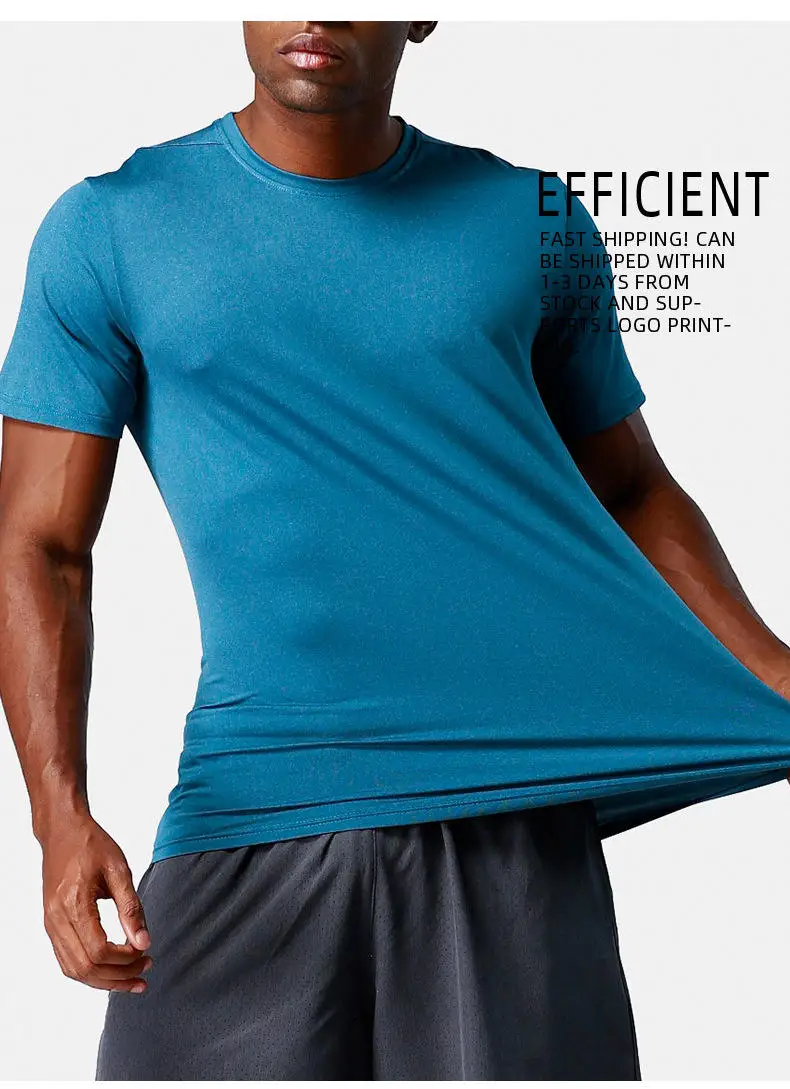 Quick Dry Oversized Mens Gym T-shirt Cotton Polyester Custom Logo ...
