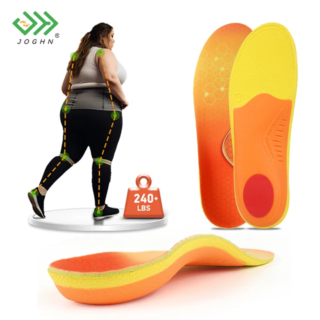 JOGHN Cuidado com os Pés Saudável Homem Tamanho Completo 3,5cm Arco Alto Insoles de EVA para Sapatos Masculinos Insoles Ortodônticas Pro Arco Insole