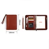 Sac zippé A5 marron (coque simple + page intérieure + calculatrice)