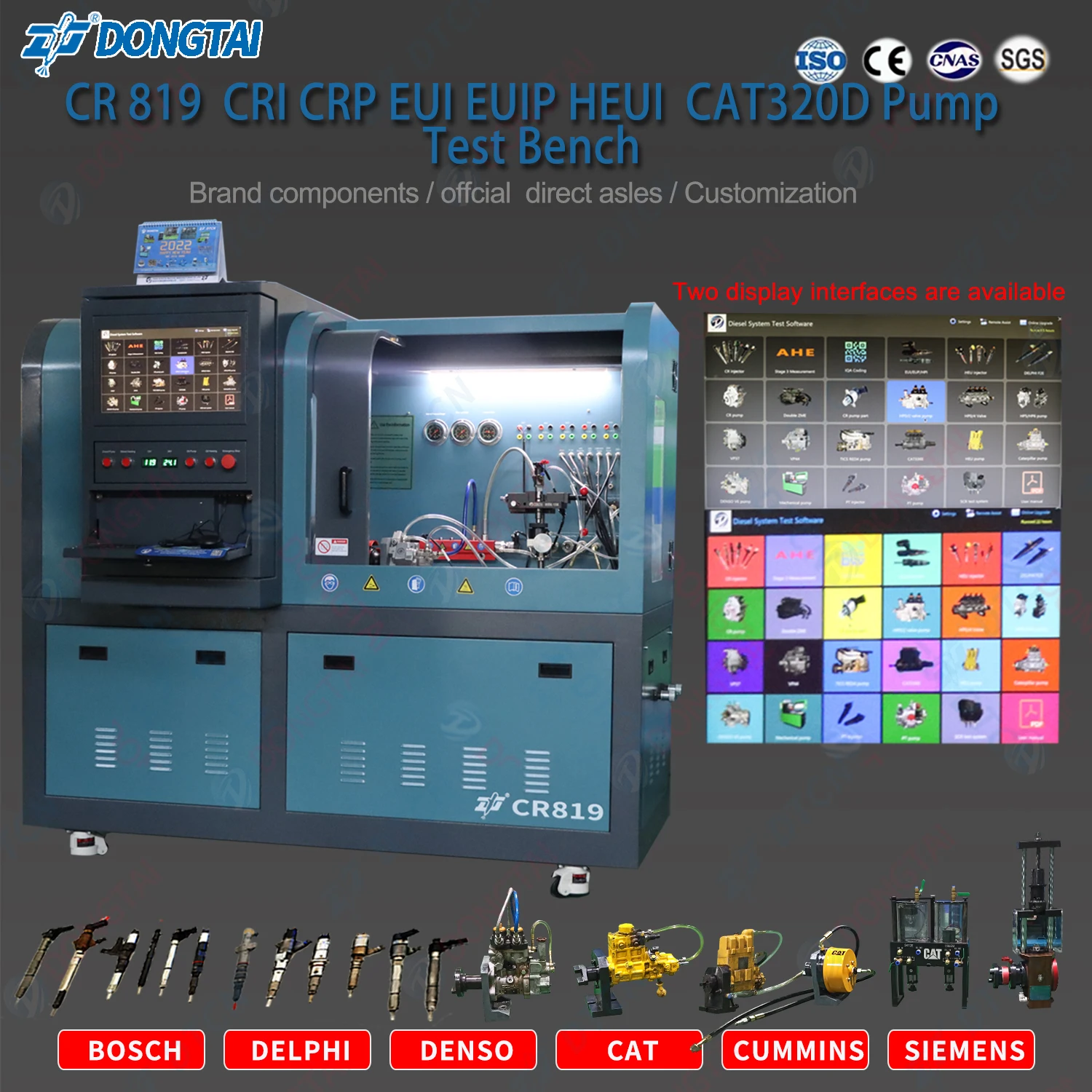 CR819l High Pressure Common Rail Diesel Fuel Injector Test  Bench