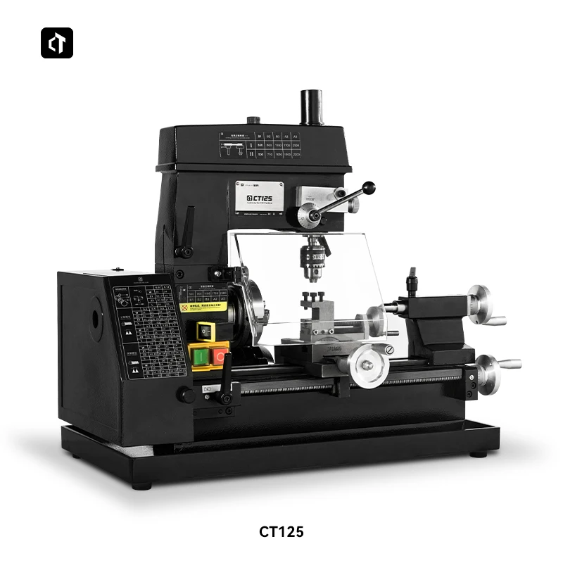 Mini Milling Drilling Lathe Machine  CT125 Lathe Mill Combo  AT125  for Hobby  and DIY with Factory Sales Price