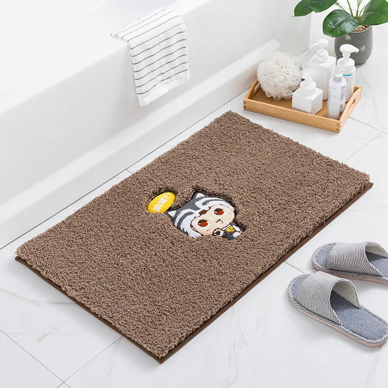 High Quality Machine Made 100% Polyester Modern Style Bath Mats Super Absorbent Bath Mat For Home Decor factory