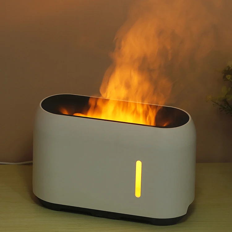 USB Aroma Essential Oil Diffuser Steam Water Ultrasonic Cool Mist Mini Humidifier Flame 7 Color LED Night Light Aroma Diffuser