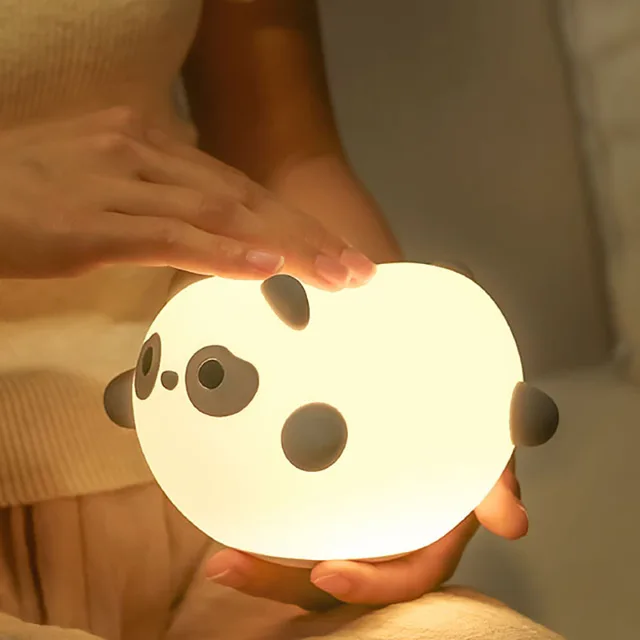 Factory Mini USB Rechargeable Cartoon Lighting Bed Lamp Silicone Light Led Night Lights Cute Sheep Panda