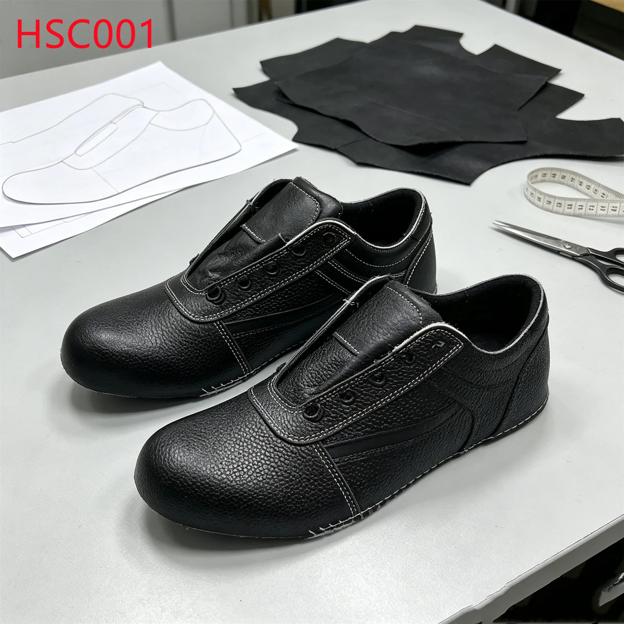 LXG,Pre-assembled Dimension-stable Safety Shoes Upper Firm Structure Full Grain Embossed Leather Work Boots Lasted Vamp HSC001