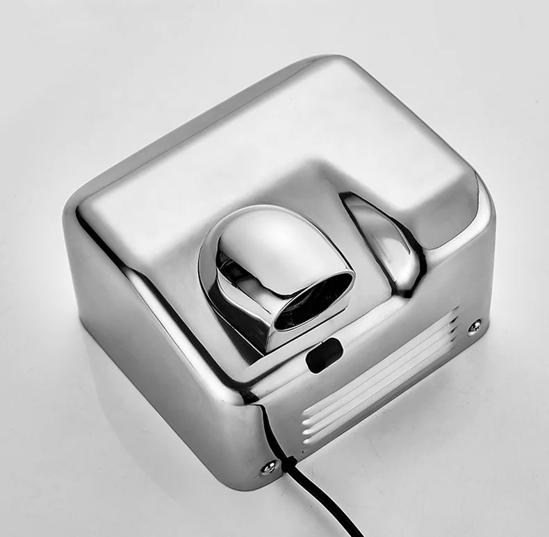 Высокоскоростная сушилка для рук 2300 Вт из нержавеющей стали 304, мини автоматическая сушилка для рук для ванной комнаты