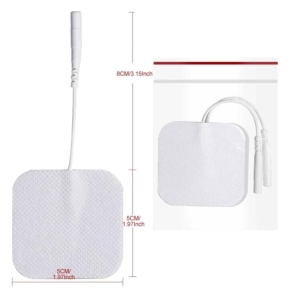 5x5cm Silicone Gel Massage Pad Tens Electrode Pads For Therapeutic