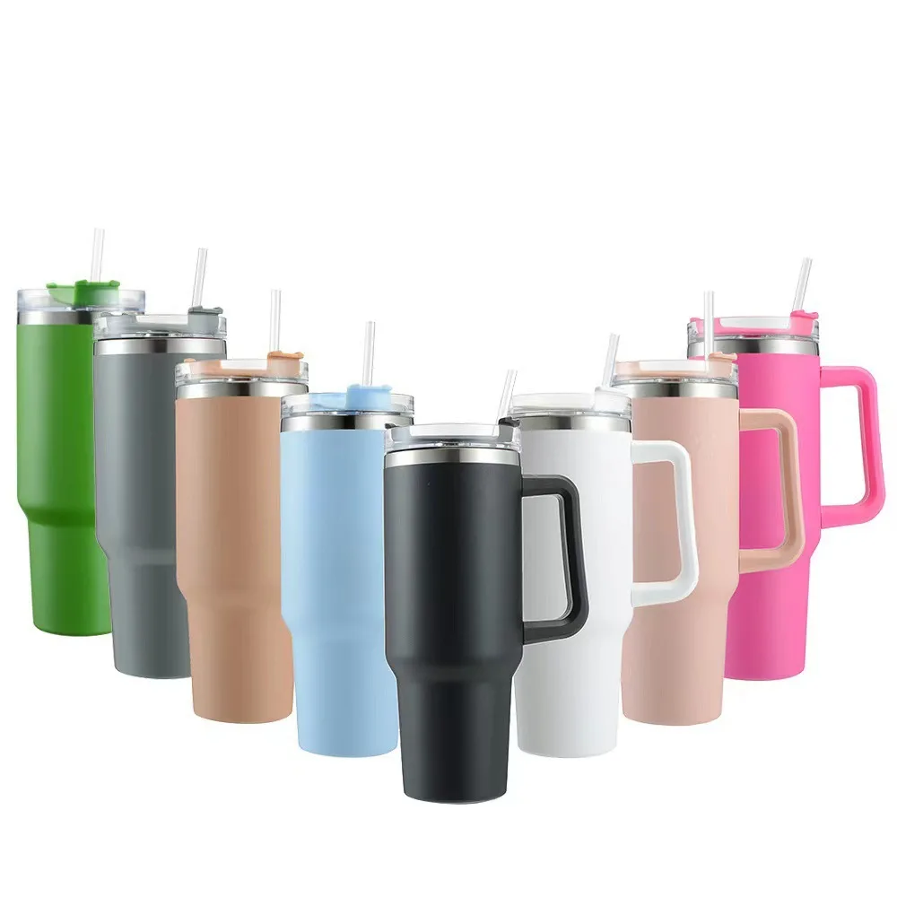 Vacuum Insulated with Straw and Handle 40oz Vacuum Stainless Steel Travel Mug 40oz