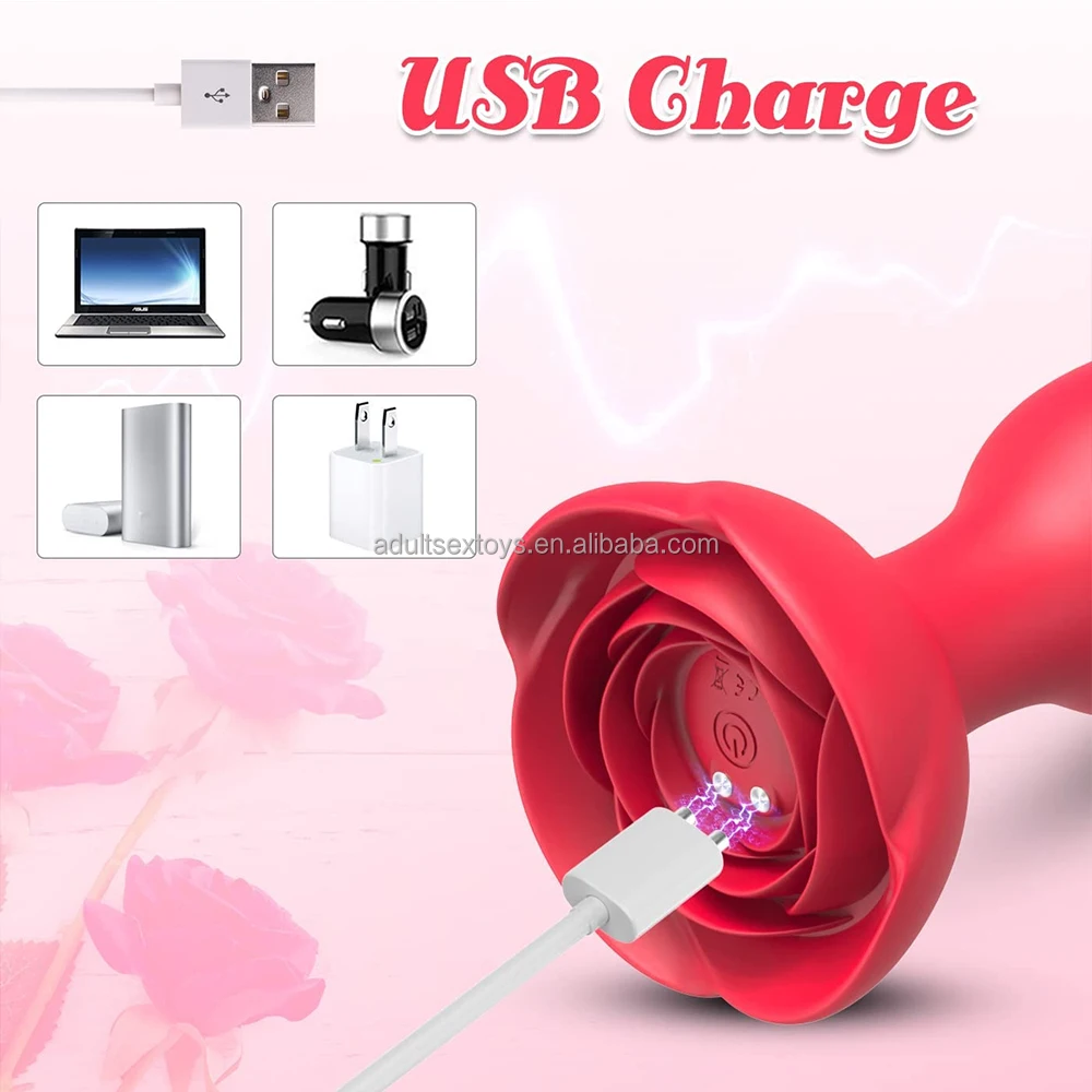 Best Seller Remote Controlled Anal Plug Vibrator Sex Toys 10 Vibrating Butt  Plug Rose Vibrators for Women Men