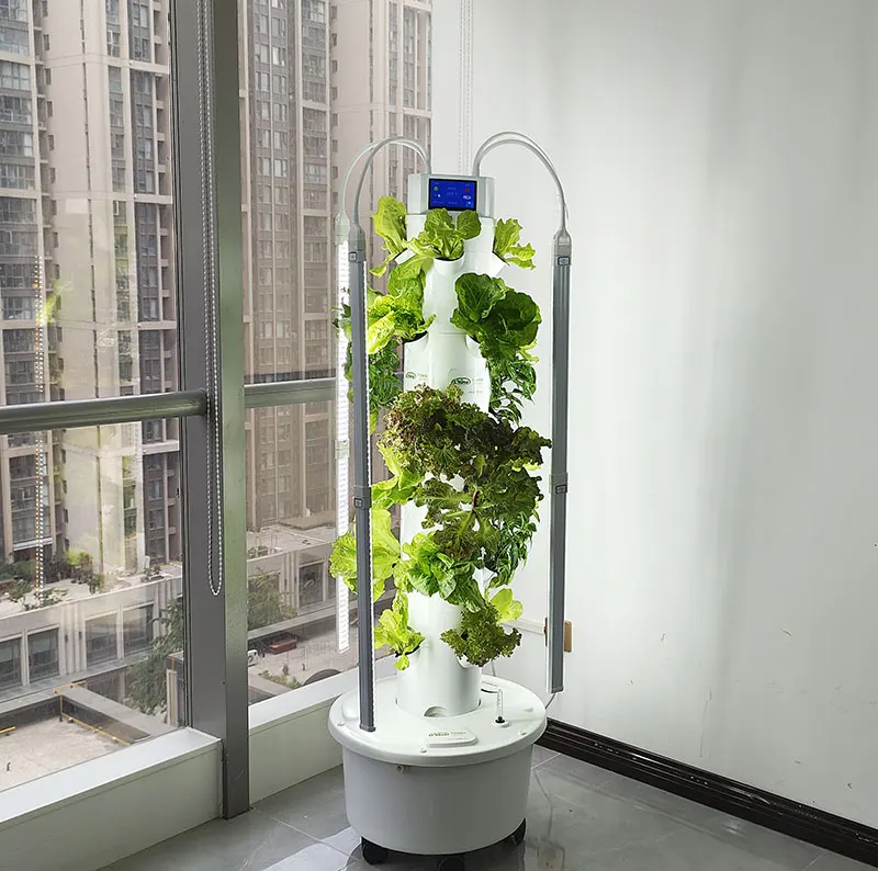 家庭用垂直水耕栽培タワー 葉物野菜栽培 室内農業 水耕栽培タワー栽培