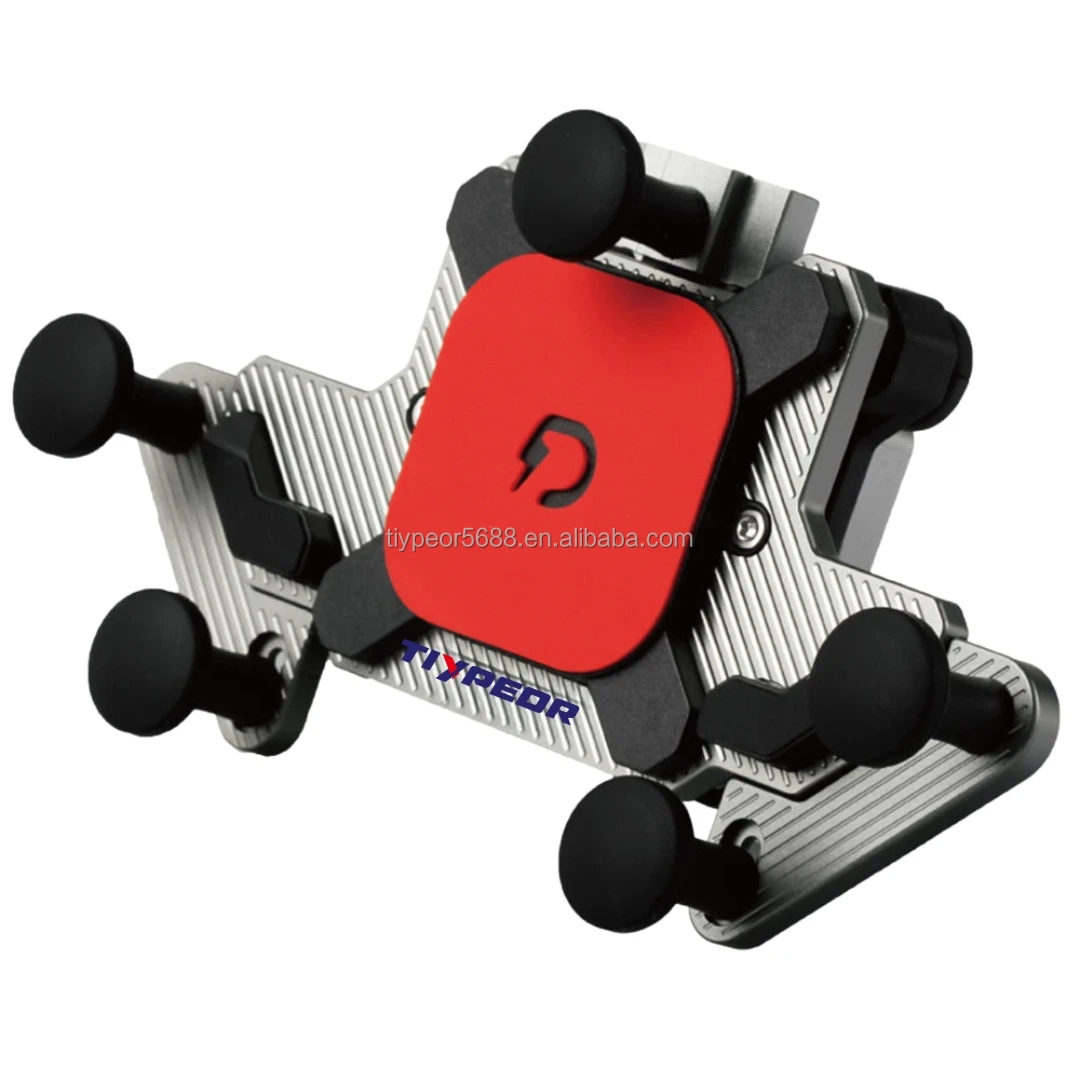product tiypeor universal motorcycle bicycle bracket maglev shock absorption 15w wireless charger mobile phone 360 degree adjustment-5