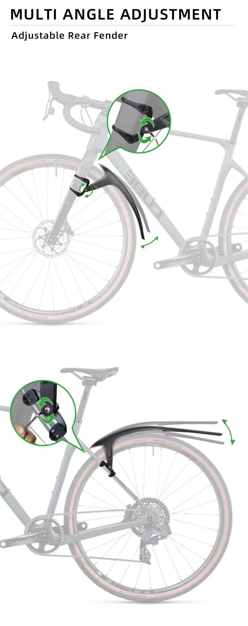 Rbrl Quick Release Bike Mudguard Special For Gravel Bike Bicycle