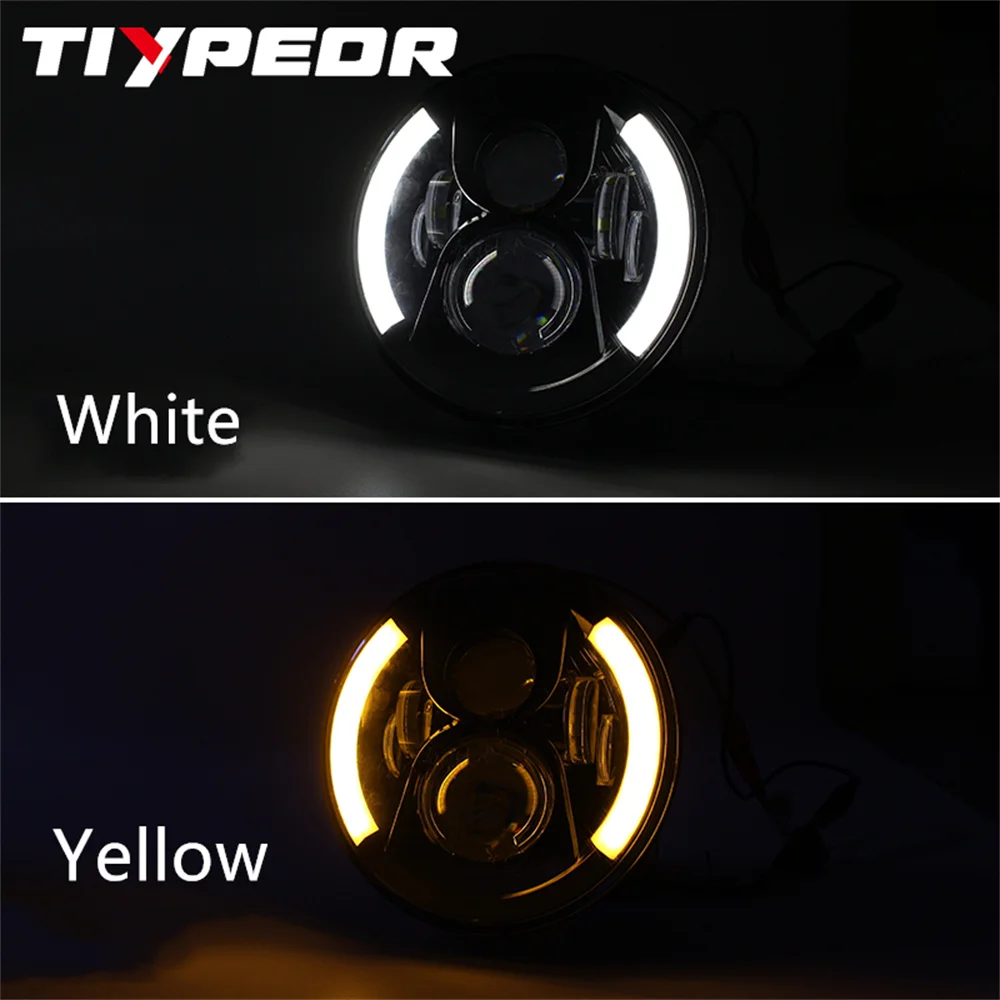 product tiypeor universal 7inch round motorcycle drl led headlight super bright car auxiliary fog light-9