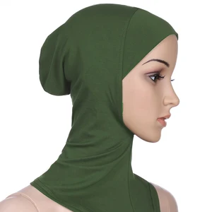 Pure Color Polyester Breathable Quick Dry Jersey Sport Hijab Cap for Women Muslim