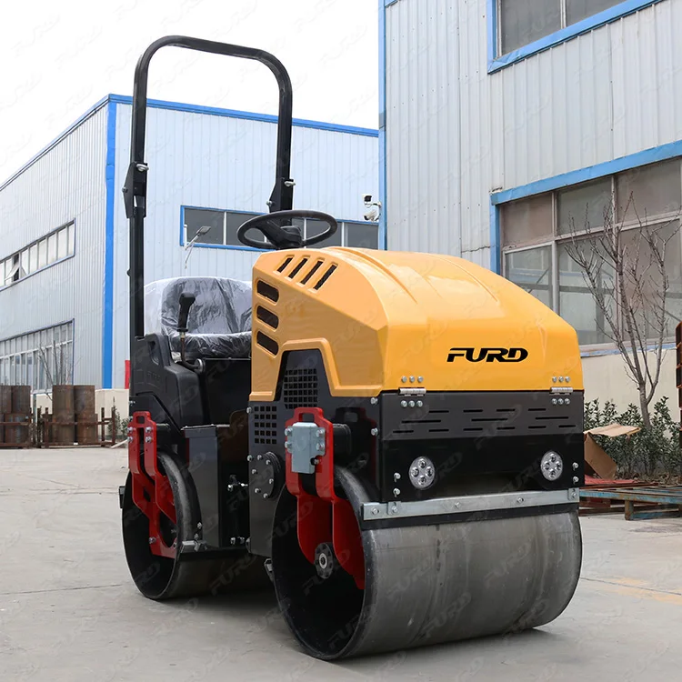 Manned Vibrating Road Roller Compactor Double Drum  Cheap Price for Sale