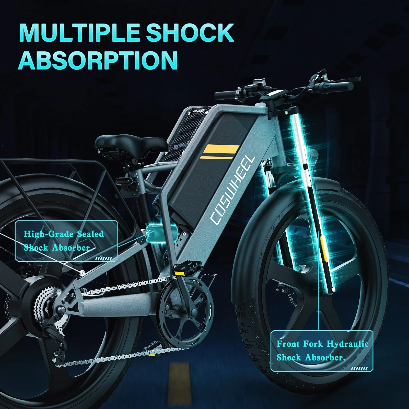 EU US Warehouse COSWHEEL T26 26インチ1500W電動マウンテンバイク