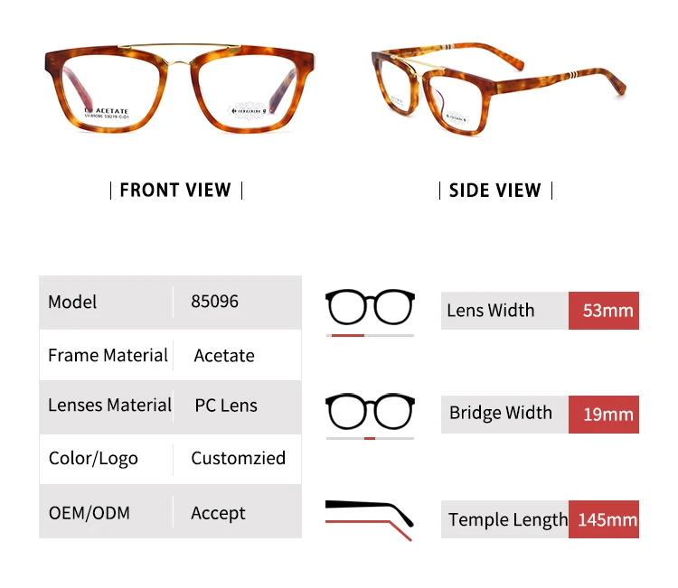 High Quality Designer Italian Acetate Eyewear Eyeglasses Glasses Frames