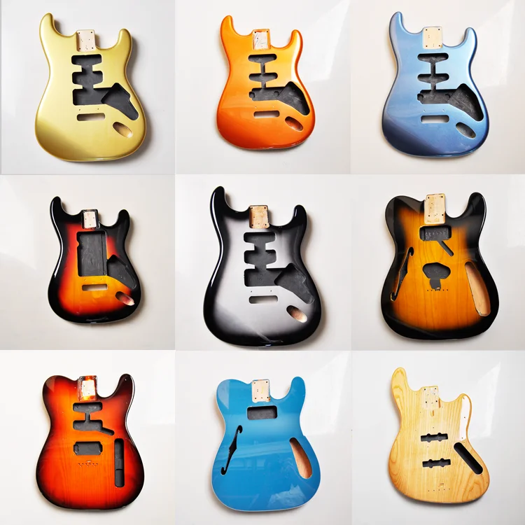 Alder Wood F Shape Hollowbody Double Binding Tl Body Electric Guitar