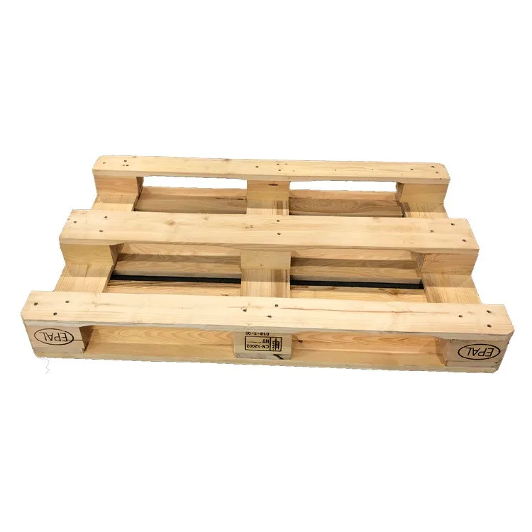 Single Faced 4 Way Euro Pallet Wood Pallet With Color Yellow Size