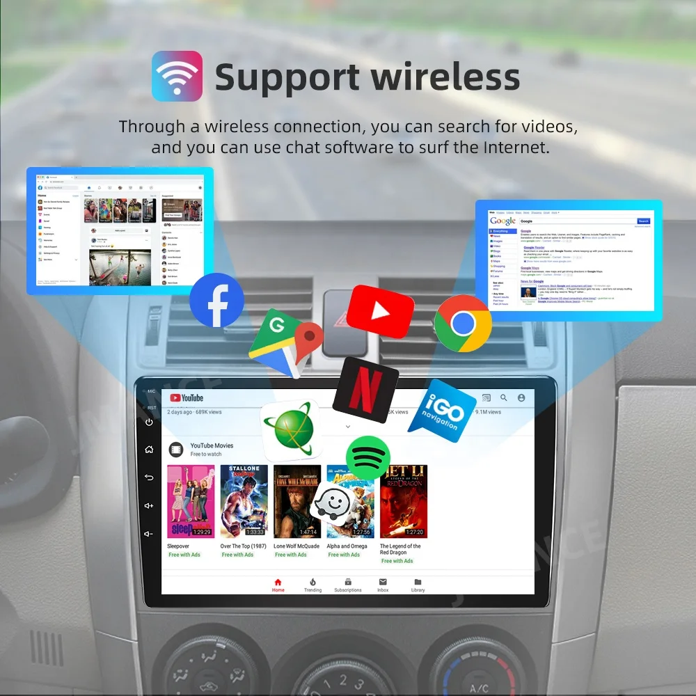 Android 10 TS7 estéreo para coche 1+ 32g Nueva pantalla Universal Android 9  pulgadas Radio 2DIN coche Reproductor de DVD CarPlay Android Automático -  China Estéreo para coche, GPS para coche