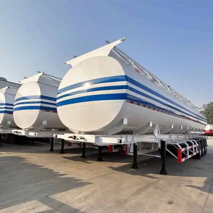 Factory Best Price Hot Sale 75T Tri Axles Fuel Oil Tanker Trailer 3 Axles Steel Semi-Trailer