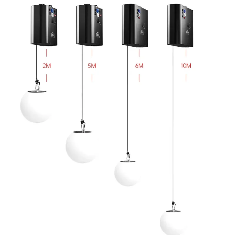 Amusement Color Changing Light Hanging Lifting DMX LED Kinetic Ball Pendant Led Light Motorized Led Lifting Light Ball