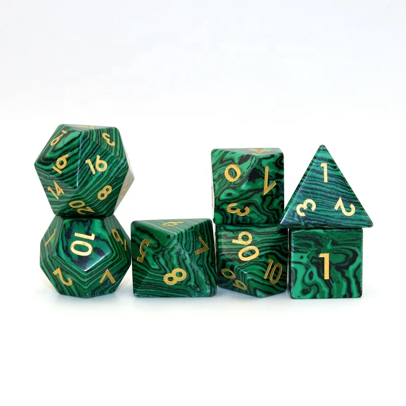 16mm Dice Set Polyhedral Rpg Custom Gem Dice Dnd Dnd RPG Board Game Gemstone Customized Color Customized Packing Customer Logo