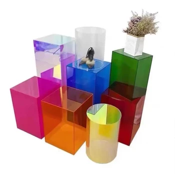 Creative DIY Acrylic Cube Combination Display Stand Acrylic Flower Vase Lucite Decorative Display Stand