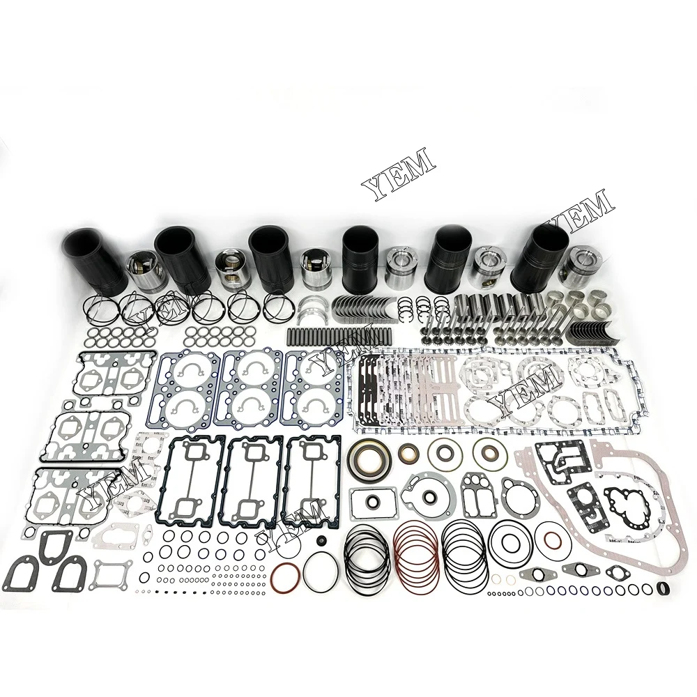 N14 Overhaul Repair Kit With Valves Engine Bearings Cylinder Liner Piston Rings Full Gasket Kit