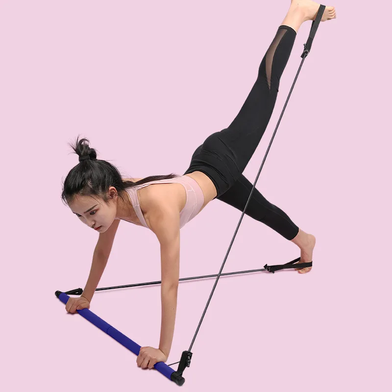 Portable Home Workout Yoga Exercise Tool Stick Yoga Gym Stretching Elastic Pull Rope Resistance Bands Fitness accessories