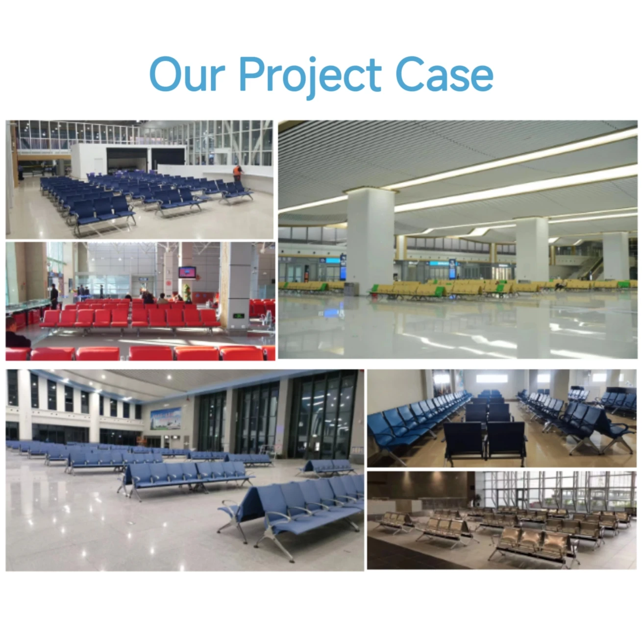 Clinic Office Seating Bench Waiting Chair 3 Seats Metal PU Airport Hospital Station Gang Bench Chair Wait Sillas De Espera