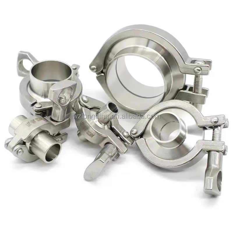 Complete Set Sanitary Tri Clamp Stainless Steel Union Fitting Food