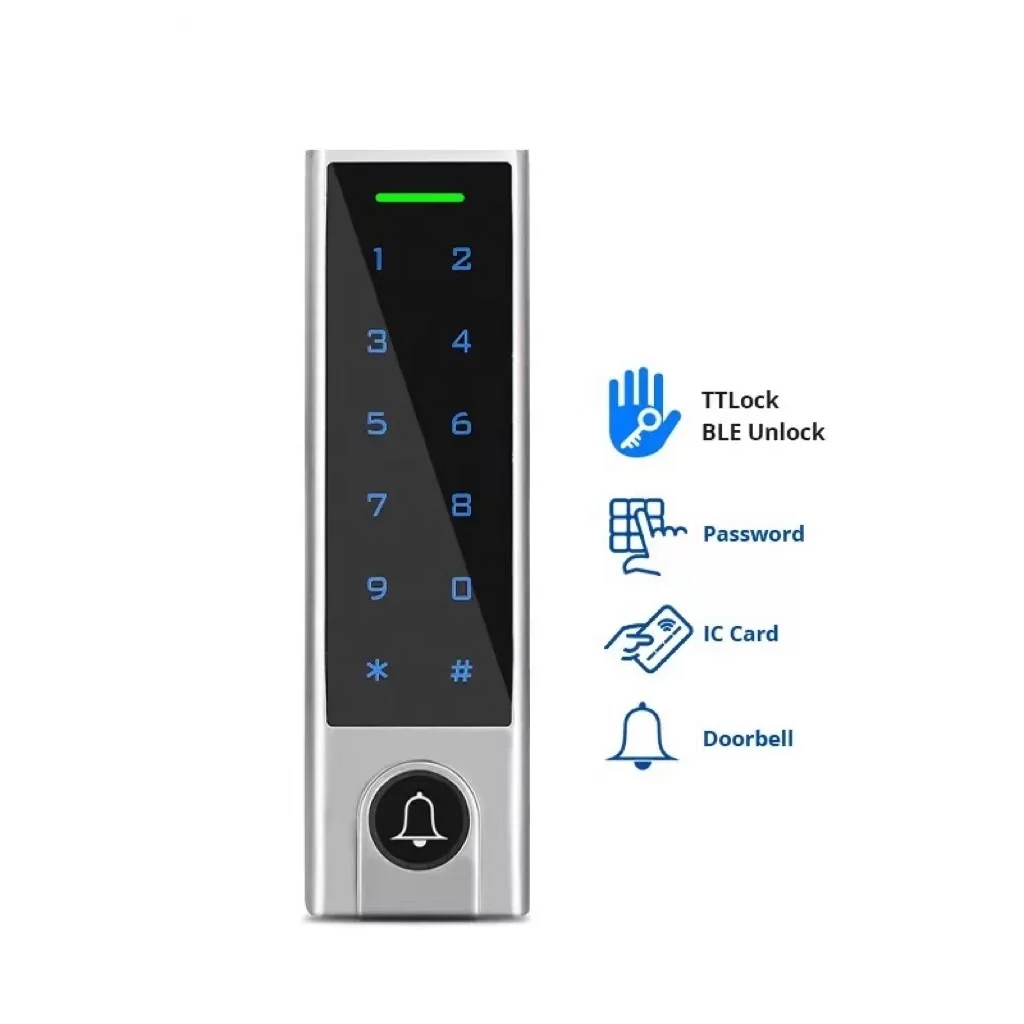 IP66 Waterproof WiFi TTlock App Smart Reader RFID Biometric Fingerprint Doorbell Elevator Access Control System
