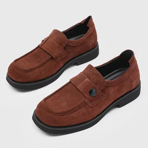 2026 New Suede Slip-On Lazy Loafers Retro All-Match Casual Fashion Shoes Soft Sole Commuter