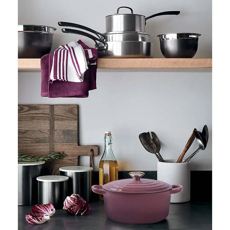 Home Kitchen Enamel Coated Cast Iron Non Stick Cooking Pots And Pans