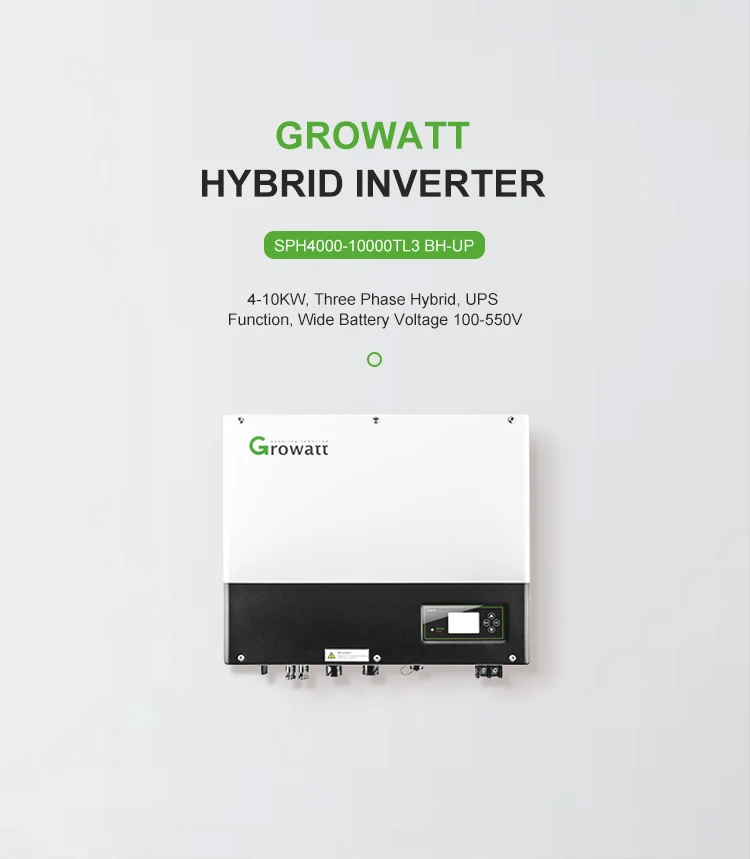 Growatt 4kw 5kw 6kw 7kw 8kw 10kw Hybrid Solar Inverter 3 Phase With ...