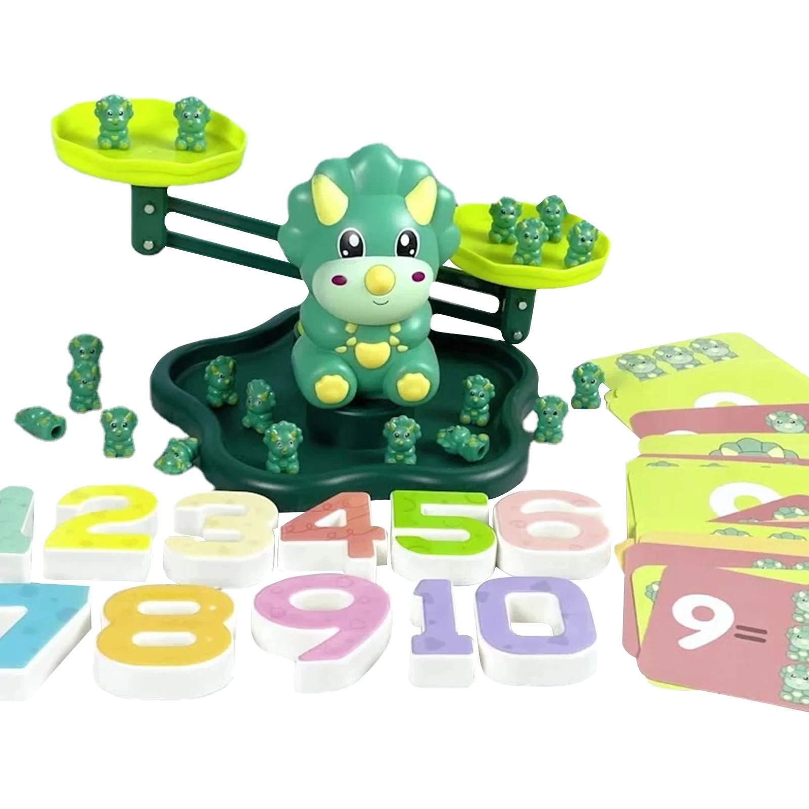 Children's Educational Montessori Math Dinosaur Monkey Counting Digital Balance Scale Game Toys