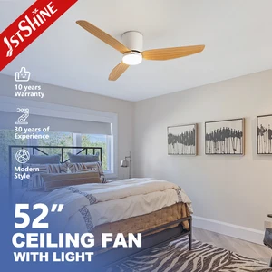 1stshine LED Ceiling Fan Flush Mounted Pure Copper DC Motor Low Profile Ceiling Fan with Smart App Control