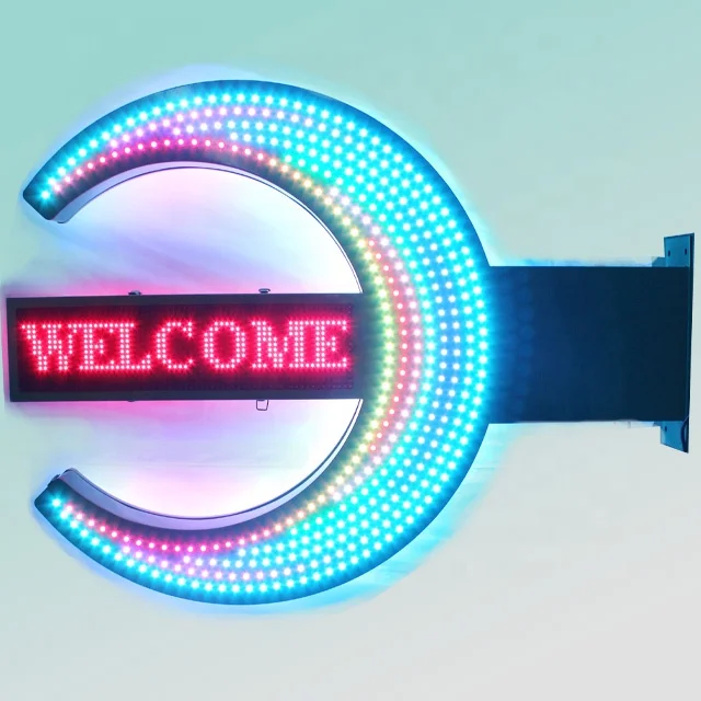 CE RoHS Moon Shape Flash Programmable Pharmacy 1314X1000mm Wifi Led Cross Pharmacy Display Sign Board