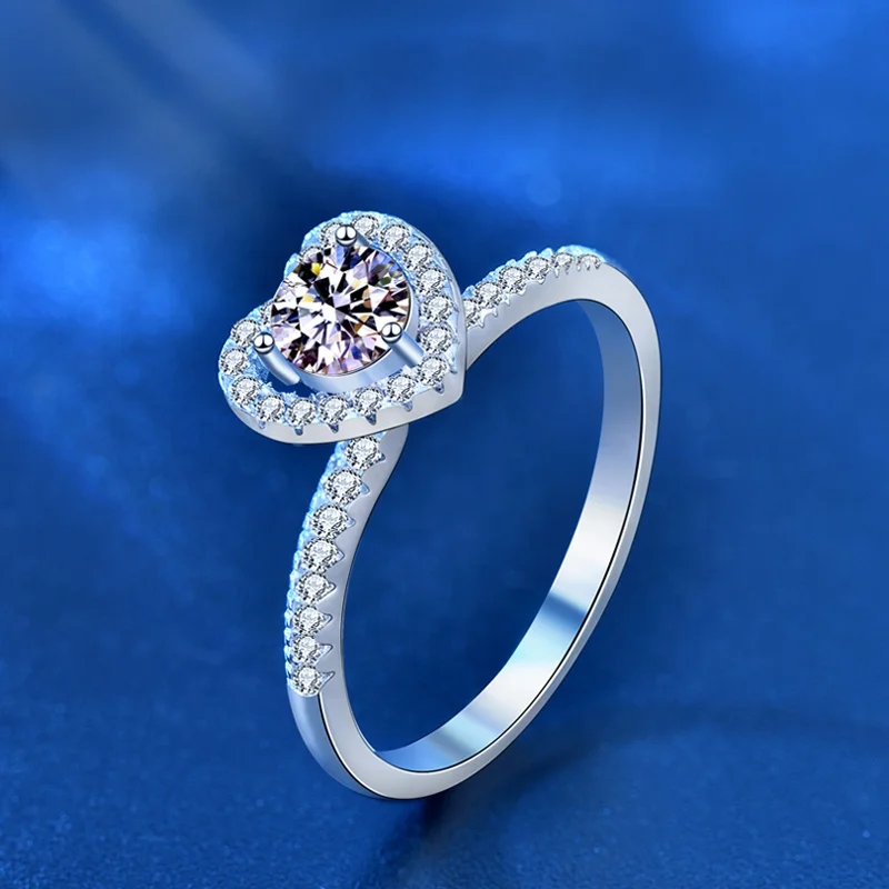 Carat Heart Shaped Moissanite Diamond Solitaire Ring