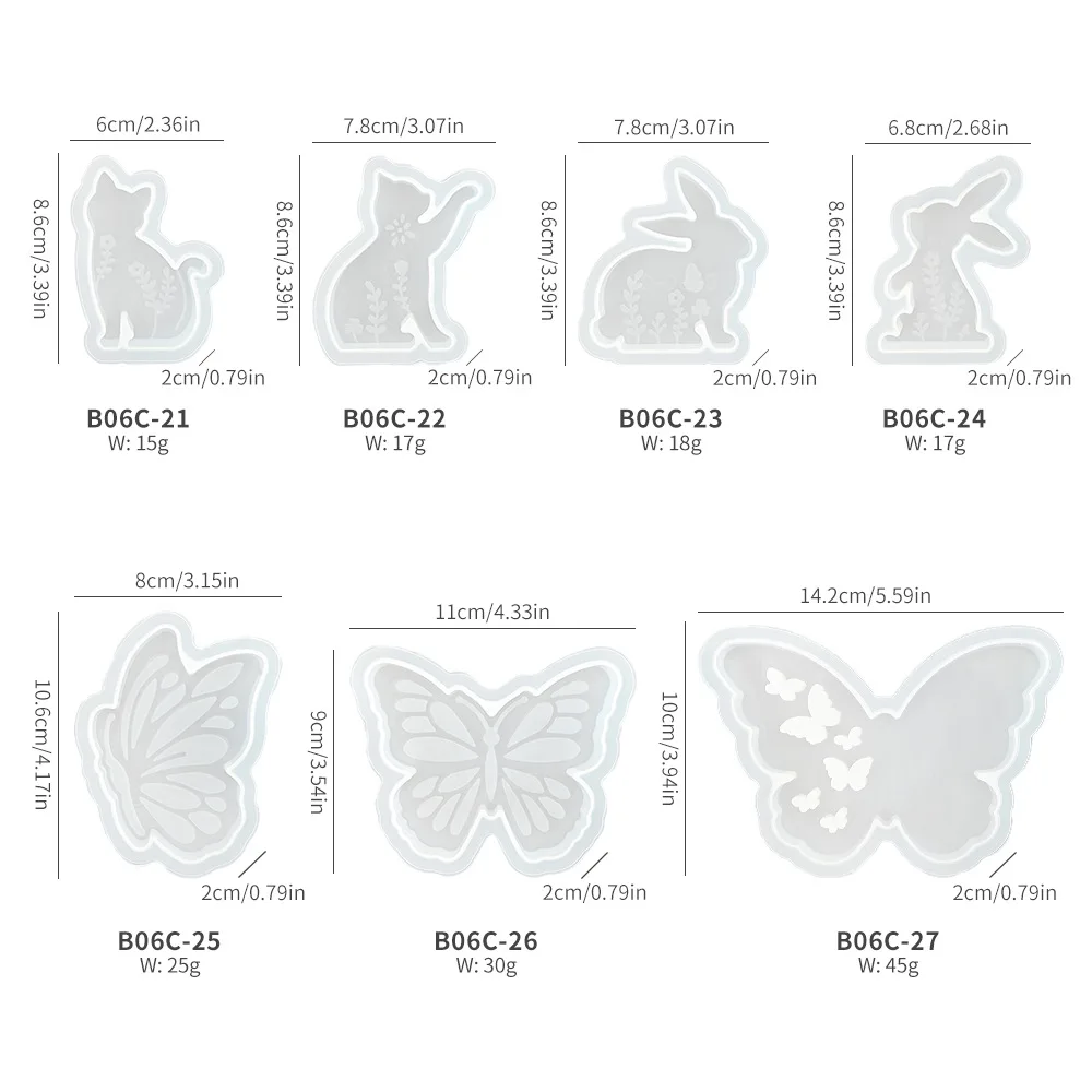 Crystal DIY Easter Bunny Scented Candle Mold Pattern Butterfly Kitten Plaster Silicone Eco-friendly Non-toxic  Silicone Mold factory