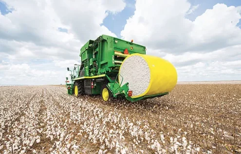 Gele katoen verpakkingsfilm PE-film met kleverige en niet-kleverige film 2