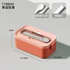Single-layer plastic lunch box with tableware-powder