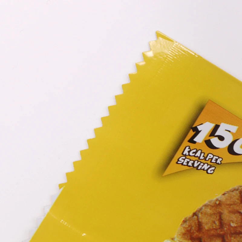 Custom Packaging & Logo Printing Small Yellow Plastic Mylar Bag Pouch Moisture Proof Back Seal Snack Biscuit Packing Bag