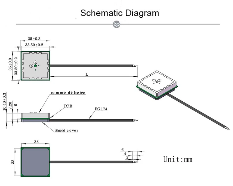 Gnss Antenna 34dbi Active Internal Gps Antennas For Auto Gps Navigation