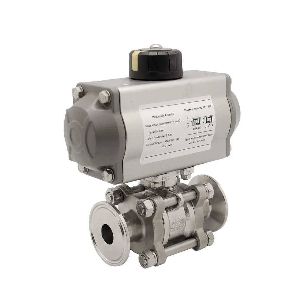 2inch 3inch 6inch 8inch Stainless Steel 3-piece/3 PCS  Manual/Pneumatic Ball Valve