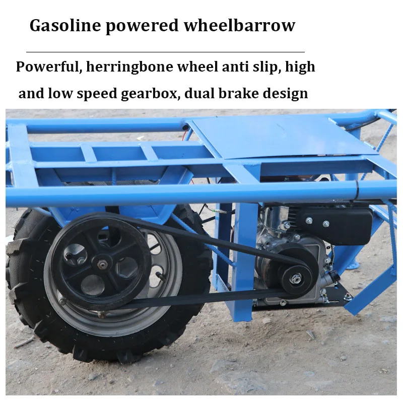 Gasoline Engine/electric Heavy Duty Wheel Barrow Motorized Power